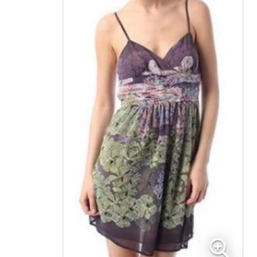 🧚🏻‍♀️URBAN OUTFITTERS🧚🏻‍♀️LILLYPAD PRINT DRESS - Picture 2 of 7